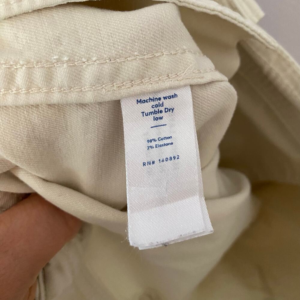 Marine Layer Bridget Crop Cream Wide Leg Jeans Pants Minimalist Women's size 2 - Picture 13 of 13